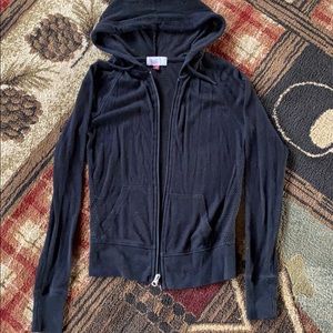 mesh back and sides zip-up hoodie